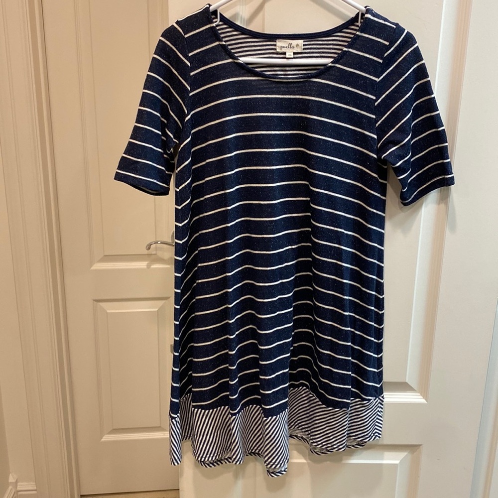 Anthropologie Blue & White Tent Dress